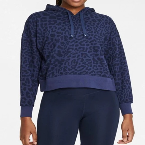 Nike Tops - Nike Women's Dri FIT Get Fit Pullover Printed Training Hoodie Blue